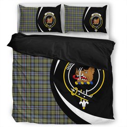 ScotsTee Shop Scottish Baillie of Lamington Weathered Clan Badge Tartan Bedding Set Circle Style