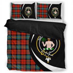 ScotsTee Shop Scottish Aitken Ancient Clan Badge Tartan Bedding Set Circle Style
