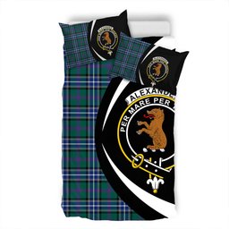 ScotsTee Shop Scottish Alexander of Menstry Hunting Modern Clan Badge Tartan Bedding Set Circle Style