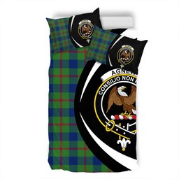 ScotsTee Shop Scottish Agnew (MacAgnew) Modern Clan Badge Tartan Bedding Set Circle Style