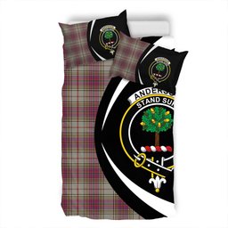 ScotsTee Shop Scottish Anderson Ross Weathered Clan Badge Tartan Bedding Set Circle Style