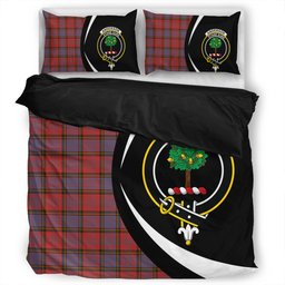 ScotsTee Shop Scottish Anderson of Kinneddar Red Ancient Clan Badge Tartan Bedding Set Circle Style