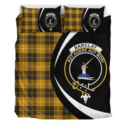 ScotsTee Shop Scottish Barclay Dress Weathered Clan Badge Tartan Bedding Set Circle Style