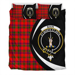 ScotsTee Shop Scottish Bain Clan Badge Tartan Bedding Set Circle Style
