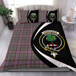 ScotsTee Shop Scottish Anderson of Kinneddar Hunting Weathered Clan Badge Tartan Bedding Set Circle Style
