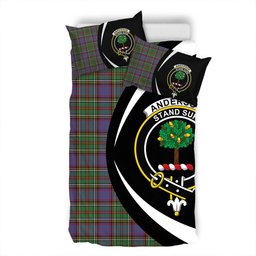 ScotsTee Shop Scottish Anderson of Kinneddar Hunting Clan Badge Tartan Bedding Set Circle Style