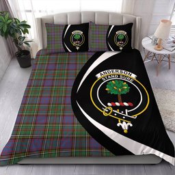 ScotsTee Shop Scottish Anderson of Kinneddar Hunting Clan Badge Tartan Bedding Set Circle Style