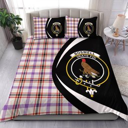 ScotsTee Shop Scottish Boswell Dress Ancient Clan Badge Tartan Bedding Set Circle Style
