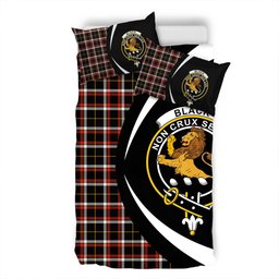 ScotsTee Shop Scottish Black (DCD) Ancient Clan Badge Tartan Bedding Set Circle Style