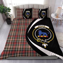 ScotsTee Shop Scottish Bruce of Kinnaird Weathered Clan Badge Tartan Bedding Set Circle Style