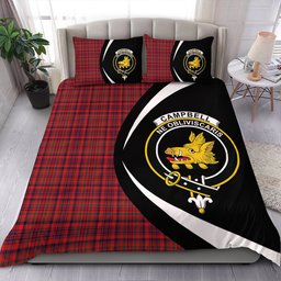 ScotsTee Shop Scottish Campbell of Loudon Plaid Modern 2 Clan Badge Tartan Bedding Set Circle Style