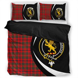 ScotsTee Shop Scottish Brown of Castledean (Broun of Castledean) Modern Clan Badge Tartan Bedding Set Circle Style