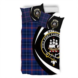 ScotsTee Shop Scottish Bryson Modern Clan Badge Tartan Bedding Set Circle Style