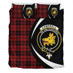 ScotsTee Shop Scottish Campbell of Lochlane Modern 2 Clan Badge Tartan Bedding Set Circle Style