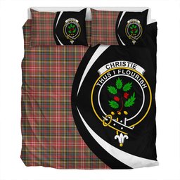 ScotsTee Shop Scottish Christie Weathered Clan Badge Tartan Bedding Set Circle Style