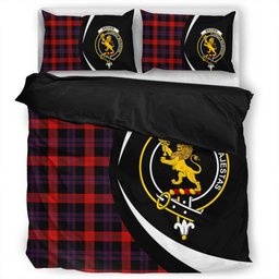 ScotsTee Shop Scottish Brown (Broun) Modern Clan Badge Tartan Bedding Set Circle Style