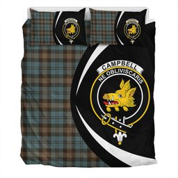 ScotsTee Shop Scottish Campbell of Glenlyon Weathered 2 Clan Badge Tartan Bedding Set Circle Style