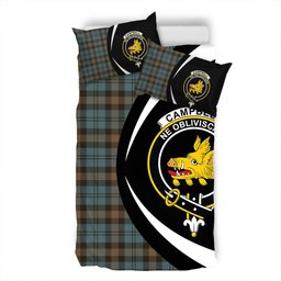 ScotsTee Shop Scottish Campbell of Glenlyon Weathered 2 Clan Badge Tartan Bedding Set Circle Style