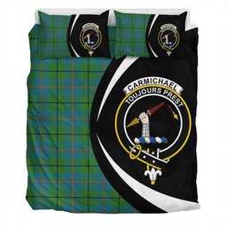 ScotsTee Shop Scottish Carmichael Ancient Clan Badge Tartan Bedding Set Circle Style