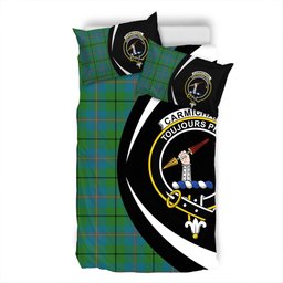 ScotsTee Shop Scottish Carmichael Ancient Clan Badge Tartan Bedding Set Circle Style
