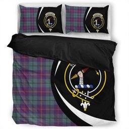 ScotsTee Shop Scottish Carmichael Weathered 2 Clan Badge Tartan Bedding Set Circle Style