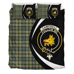 ScotsTee Shop Scottish Campbell of Breadalbane 1819 Weathered 2 Clan Badge Tartan Bedding Set Circle Style
