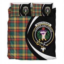 ScotsTee Shop Scottish Buchanan Ancient Clan Badge Tartan Bedding Set Circle Style
