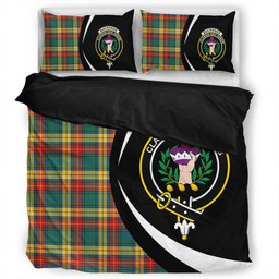 ScotsTee Shop Scottish Buchanan Ancient Clan Badge Tartan Bedding Set Circle Style