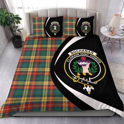 ScotsTee Shop Scottish Buchanan Ancient Clan Badge Tartan Bedding Set Circle Style