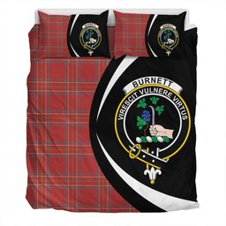 ScotsTee Shop Scottish Burnett of Leys Weathered Clan Badge Tartan Bedding Set Circle Style