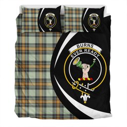ScotsTee Shop Scottish Burns Modern Clan Badge Tartan Bedding Set Circle Style