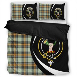 ScotsTee Shop Scottish Burns Modern Clan Badge Tartan Bedding Set Circle Style
