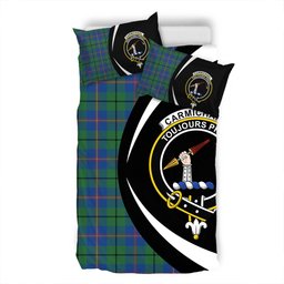 ScotsTee Shop Scottish Carmichael Modern Clan Badge Tartan Bedding Set Circle Style