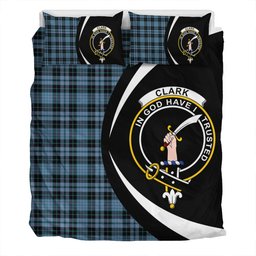 ScotsTee Shop Scottish Clark (Clergy) Ancient Clan Badge Tartan Bedding Set Circle Style