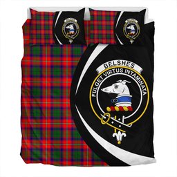 ScotsTee Shop Scottish Belshes Clan Badge Tartan Bedding Set Circle Style