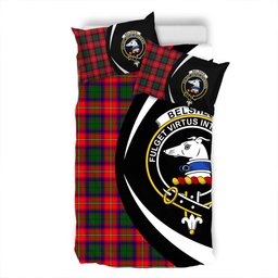ScotsTee Shop Scottish Belshes Clan Badge Tartan Bedding Set Circle Style