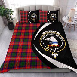 ScotsTee Shop Scottish Belshes Clan Badge Tartan Bedding Set Circle Style