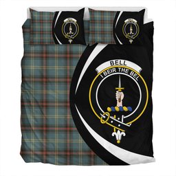 ScotsTee Shop Scottish Bell of the Borders Weathered Clan Badge Tartan Bedding Set Circle Style
