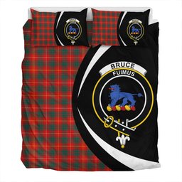 ScotsTee Shop Scottish Bruce Modern Clan Badge Tartan Bedding Set Circle Style