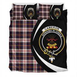 ScotsTee Shop Scottish Cameron of Erracht Dress Modern 2 Clan Badge Tartan Bedding Set Circle Style