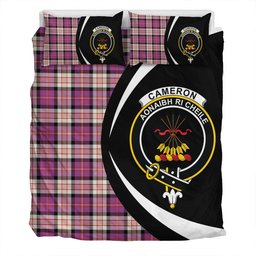 ScotsTee Shop Scottish Cameron of Erracht Dress #2 Ancient 2 Clan Badge Tartan Bedding Set Circle Style
