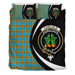 ScotsTee Shop Scottish Carlisle (Carlill) Ancient Clan Badge Tartan Bedding Set Circle Style