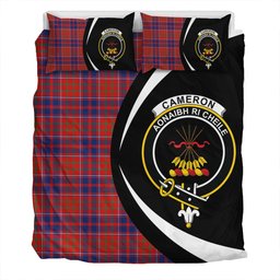 ScotsTee Shop Scottish Cameron of Locheil Modern 2 Clan Badge Tartan Bedding Set Circle Style