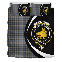 ScotsTee Shop Scottish Campbell of Inveraray Weathered 2 Clan Badge Tartan Bedding Set Circle Style