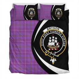 ScotsTee Shop Scottish Bryson Ancient Clan Badge Tartan Bedding Set Circle Style