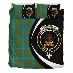 ScotsTee Shop Scottish Cameron of Lochiel Hunting Ancient 2 Clan Badge Tartan Bedding Set Circle Style