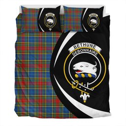 ScotsTee Shop Scottish Bethune Modern Clan Badge Tartan Bedding Set Circle Style