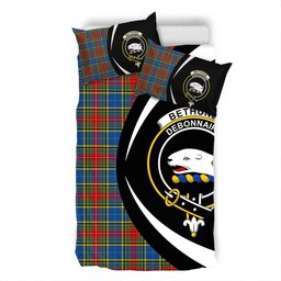 ScotsTee Shop Scottish Bethune Modern Clan Badge Tartan Bedding Set Circle Style