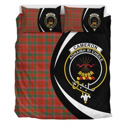 ScotsTee Shop Scottish Cameron of Lochiel #2 Ancient 2 Clan Badge Tartan Bedding Set Circle Style