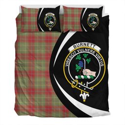 ScotsTee Shop Scottish Burnett of Powis Weathered Clan Badge Tartan Bedding Set Circle Style